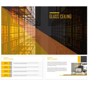 Glass Ceiling Yellow and Grey Presentation Template Image